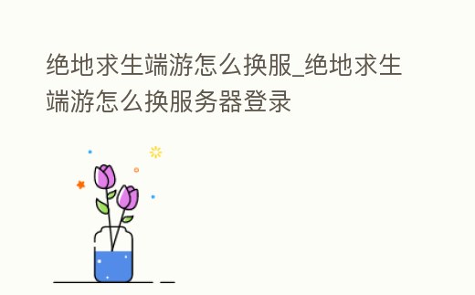 絕地求生端游怎么換服_絕地求生端游怎么換服務器登錄