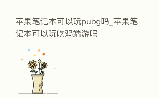 蘋果筆記本可以玩pubg嗎_蘋果筆記本可以玩吃雞端游嗎