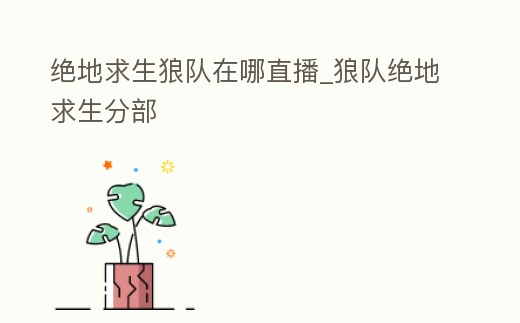 絕地求生狼隊(duì)在哪直播_狼隊(duì)絕地求生分部