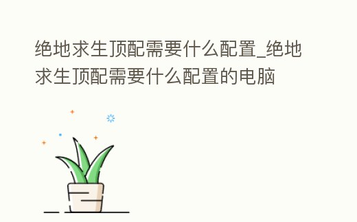 絕地求生頂配需要什么配置_絕地求生頂配需要什么配置的電腦