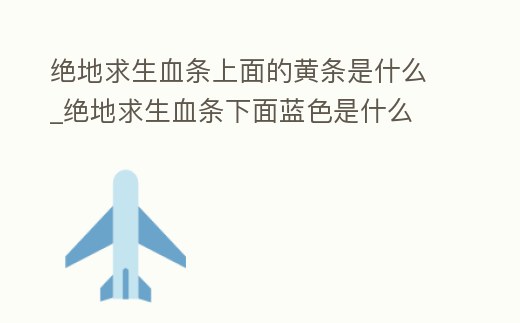 絕地求生血條上面的黃條是什么_絕地求生血條下面藍色是什么