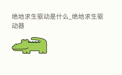 絕地求生驅(qū)動是什么_絕地求生驅(qū)動器