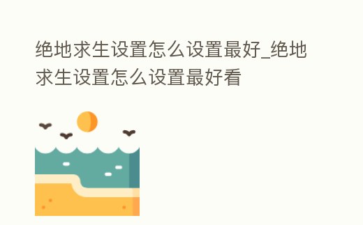 絕地求生設置怎么設置最好_絕地求生設置怎么設置最好看
