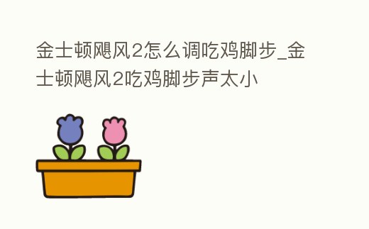 金士頓颶風2怎么調吃雞腳步_金士頓颶風2吃雞腳步聲太小