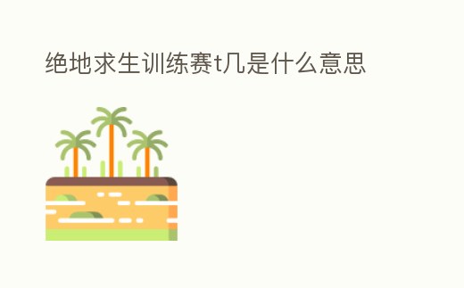 絕地求生訓練賽t幾是什么意思