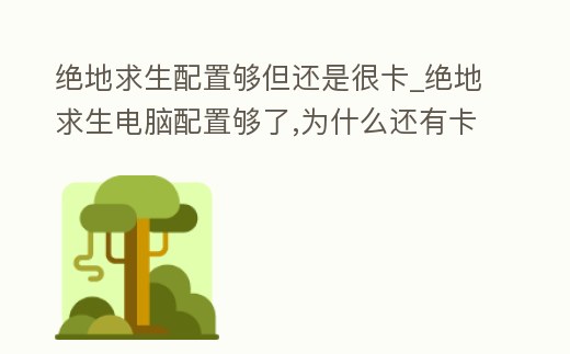 絕地求生配置夠但還是很卡_絕地求生電腦配置夠了,為什么還有卡頓