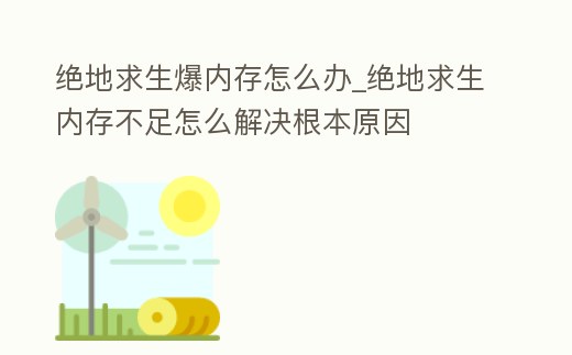 絕地求生爆內(nèi)存怎么辦_絕地求生內(nèi)存不足怎么解決根本原因