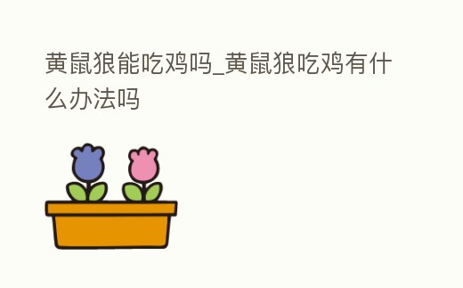 黃鼠狼能吃雞嗎_黃鼠狼吃雞有什么辦法嗎