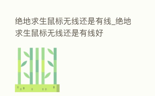 絕地求生鼠標(biāo)無線還是有線_絕地求生鼠標(biāo)無線還是有線好