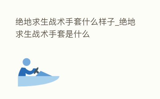 絕地求生戰術手套什么樣子_絕地求生戰術手套是什么