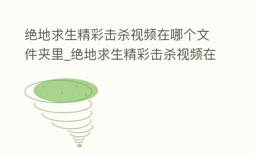 絕地求生精彩擊殺視頻在哪個(gè)文件夾里_絕地求生精彩擊殺視頻在哪個(gè)文件夾里看