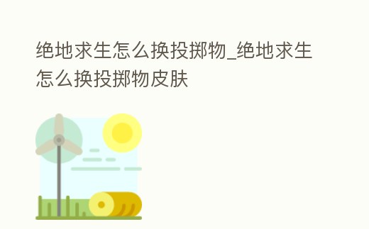 絕地求生怎么換投擲物_絕地求生怎么換投擲物皮膚