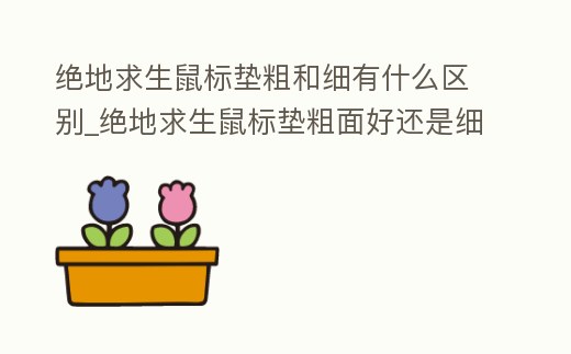 絕地求生鼠標(biāo)墊粗和細(xì)有什么區(qū)別_絕地求生鼠標(biāo)墊粗面好還是細(xì)面好