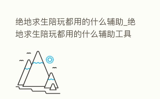 絕地求生陪玩都用的什么輔助_絕地求生陪玩都用的什么輔助工具