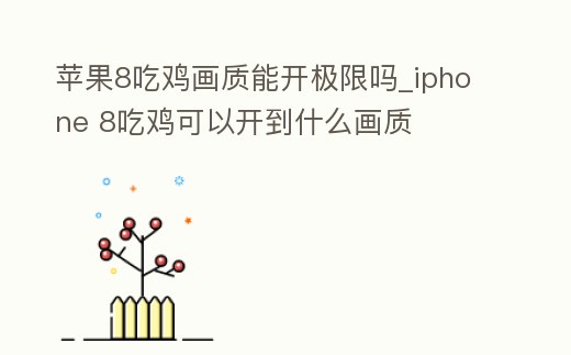 蘋果8吃雞畫質能開極限嗎_iphone 8吃雞可以開到什么畫質