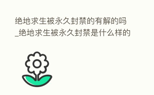 絕地求生被永久封禁的有解的嗎_絕地求生被永久封禁是什么樣的