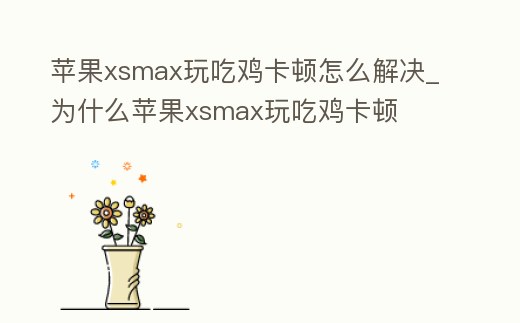 蘋果xsmax玩吃雞卡頓怎么解決_為什么蘋果xsmax玩吃雞卡頓