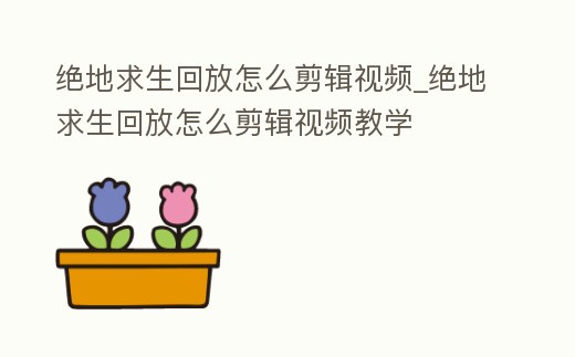 絕地求生回放怎么剪輯視頻_絕地求生回放怎么剪輯視頻教學