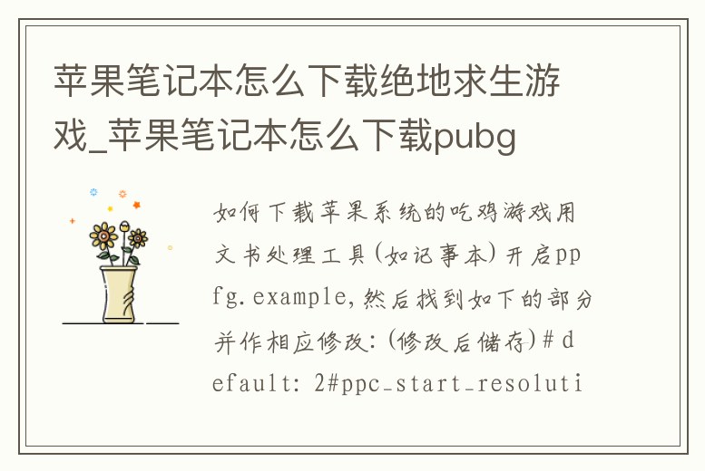蘋果筆記本怎么下載絕地求生游戲_蘋果筆記本怎么下載pubg
