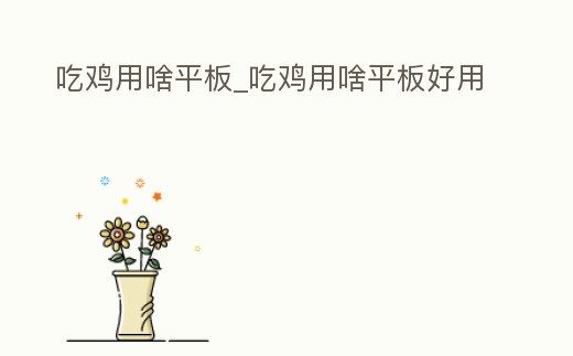 吃雞用啥平板_吃雞用啥平板好用