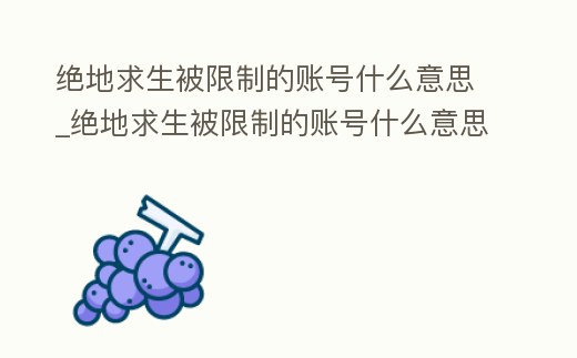 絕地求生被限制的賬號什么意思_絕地求生被限制的賬號什么意思呀