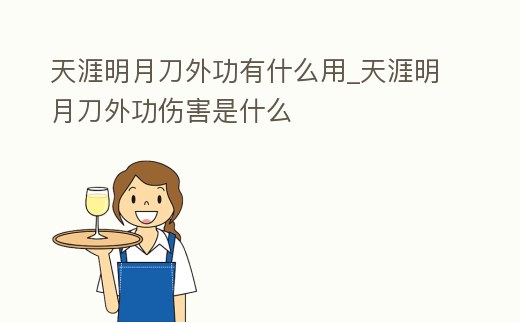 天涯明月刀外功有什么用_天涯明月刀外功傷害是什么