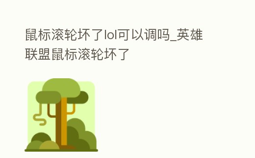 鼠標滾輪壞了lol可以調嗎_英雄聯盟鼠標滾輪壞了