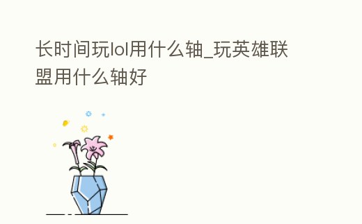 長時間玩lol用什么軸_玩英雄聯盟用什么軸好