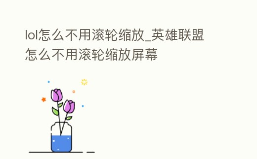 lol怎么不用滾輪縮放_英雄聯盟怎么不用滾輪縮放屏幕