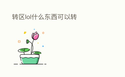 轉區lol什么東西可以轉