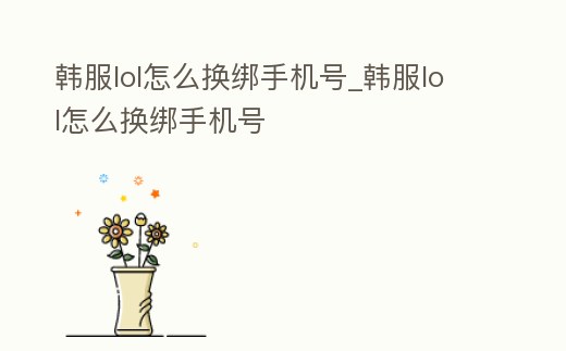 韓服lol怎么換綁手機號_韓服lol怎么換綁手機號