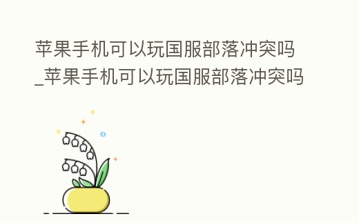 蘋果手機可以玩國服部落沖突嗎_蘋果手機可以玩國服部落沖突嗎安卓
