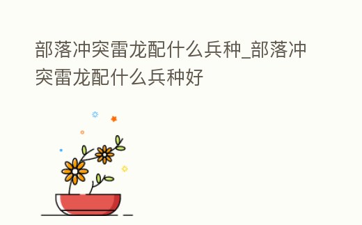 部落沖突雷龍配什么兵種_部落沖突雷龍配什么兵種好