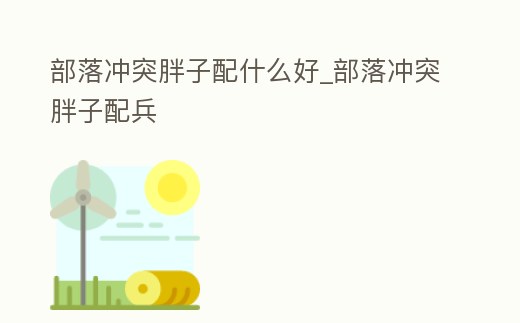 部落沖突胖子配什么好_部落沖突胖子配兵