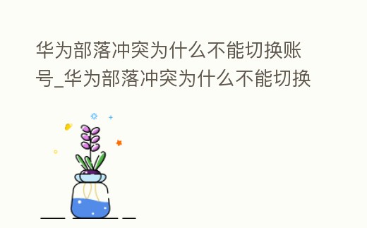 華為部落沖突為什么不能切換賬號_華為部落沖突為什么不能切換賬號登陸