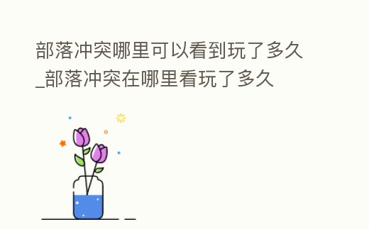 部落沖突哪里可以看到玩了多久_部落沖突在哪里看玩了多久