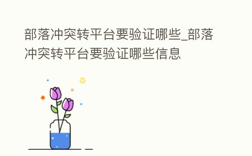 部落沖突轉(zhuǎn)平臺(tái)要驗(yàn)證哪些_部落沖突轉(zhuǎn)平臺(tái)要驗(yàn)證哪些信息