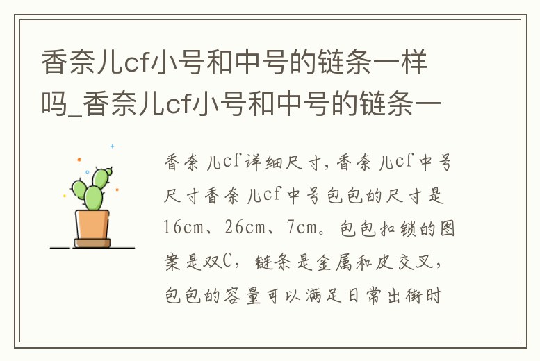 香奈兒cf小號(hào)和中號(hào)的鏈條一樣嗎_香奈兒cf小號(hào)和中號(hào)的鏈條一樣嗎圖片