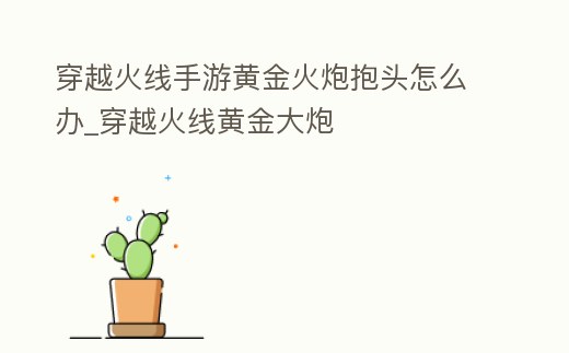 穿越火線手游黃金火炮抱頭怎么辦_穿越火線黃金大炮