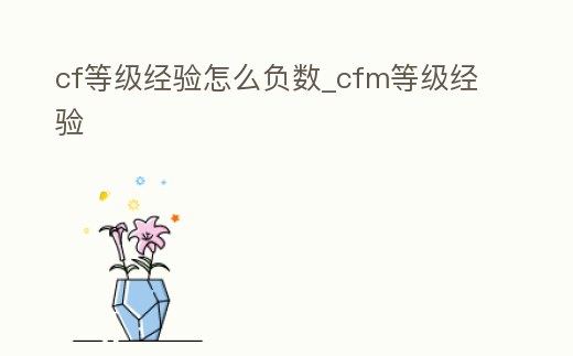 cf等級經驗怎么負數_cfm等級經驗