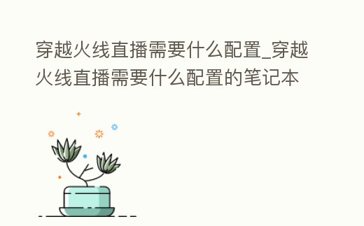 穿越火線直播需要什么配置_穿越火線直播需要什么配置的筆記本