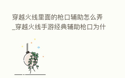 穿越火線里面的槍口輔助怎么弄_穿越火線手游經(jīng)典輔助槍口為什么會往上偏