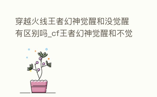 穿越火線王者幻神覺醒和沒覺醒有區別嗎_cf王者幻神覺醒和不覺醒的區別