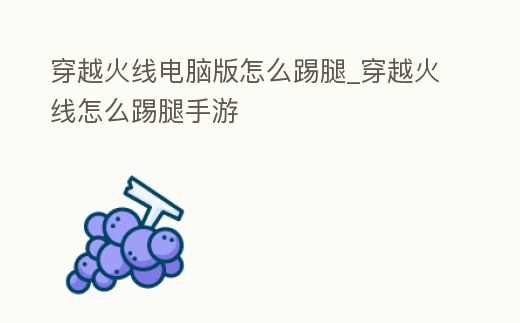 穿越火線電腦版怎么踢腿_穿越火線怎么踢腿手游