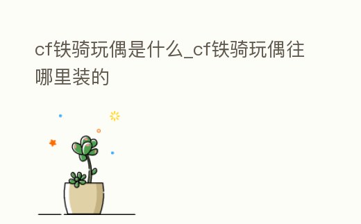 cf鐵騎玩偶是什么_cf鐵騎玩偶往哪里裝的