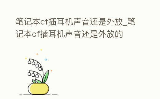 筆記本cf插耳機聲音還是外放_筆記本cf插耳機聲音還是外放的