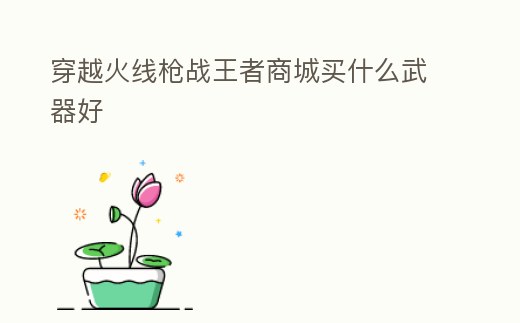 穿越火線槍戰王者商城買什么武器好