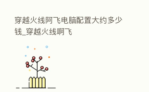 穿越火線阿飛電腦配置大約多少錢_穿越火線啊飛