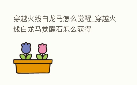 穿越火線白龍馬怎么覺醒_穿越火線白龍馬覺醒石怎么獲得