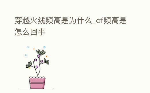 穿越火線頻高是為什么_cf頻高是怎么回事